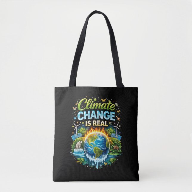 Eine sich erwärmende Welt Tasche (Vorderseite)