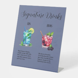 Eine Signature-Drink-Menüvorlage für jeden Anlass Sockelschild