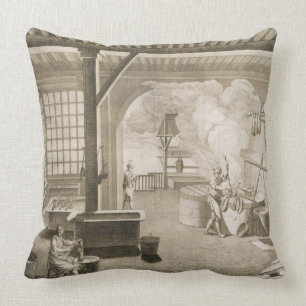 Eine silk Färberwerkstatt, vom 'Encyclopedie DES Kissen