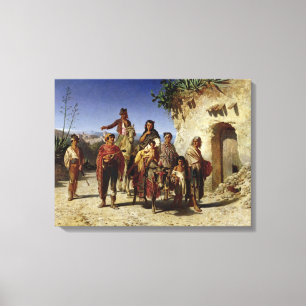 Eine Sinti und Roma-Familie auf der Straße, c.1861 Leinwanddruck
