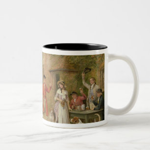 Eine Sitzung an den drei Tauben Zweifarbige Tasse