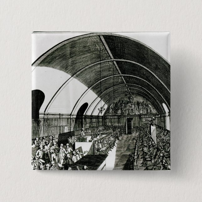 Eine Sitzung des Jacobin Vereins, 1791 Button (Vorderseite)