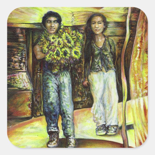 Eine Sixtinische HerausforderungI Phase einer ChaI Quadratischer Aufkleber (Vorderseite)