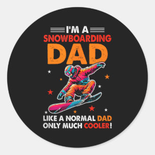 Eine Snowboarding-Vater-Definition Viel Cooler Lus Runder Aufkleber