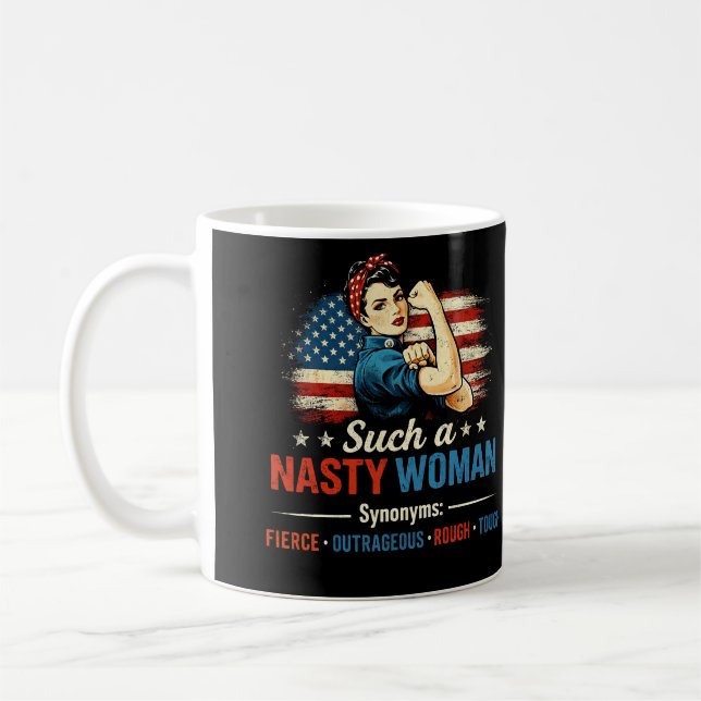 Eine solch fiese Frau Kaffeetasse (Links)