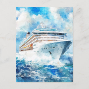 Eine Sommerkreuzfahrt Postkarte