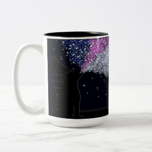 Eine Sommernacht mit Sirius Zweifarbige Tasse