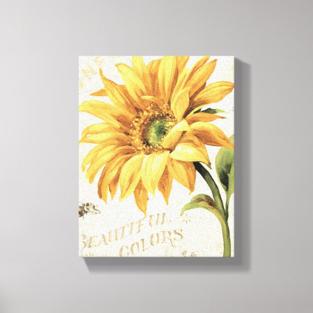 Eine Sonnenblume im vollen Blut Leinwanddruck (Vorderseite)