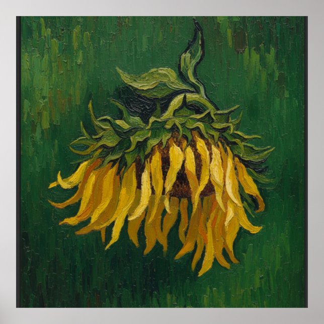 Eine Sonnenblume nach Van Gogh Poster (Vorne)