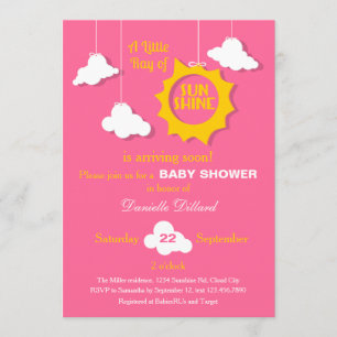 Eine Sonnenschein-Babydusche Einladung