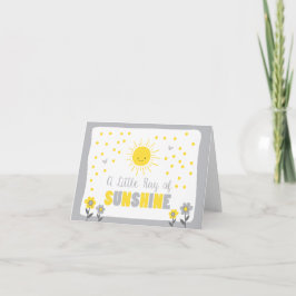 Eine Sonnenschein-Babydusche mit Kreditkarte Dankeskarte