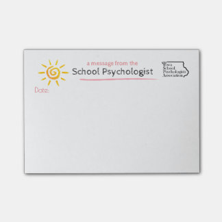 Eine sonnige Anmerkung vom Iowa-Schulpsychologen Post-it Klebezettel