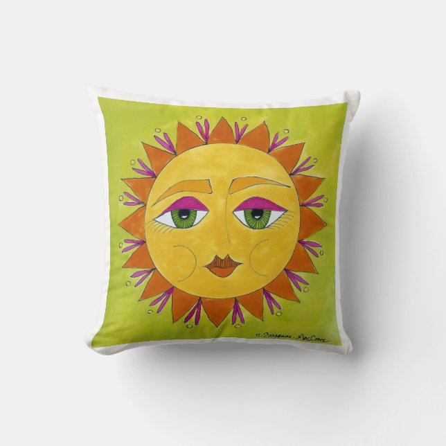 Eine sonnige Darstellung - Baumwollkissen Kissen (Vorderseite)