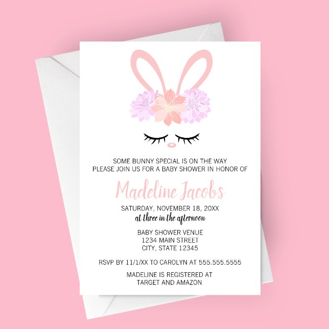 Eine sonnige Frühjahrsdusche Einladung (Some Bunny Special Baby Shower Invitation for Spring or Easter Baby Showers)