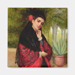 Eine spanische Schönheit, 1872 (Öl auf Leinwand) Magnet