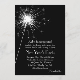 Eine spärlichere Silvesternacht-Party Einladung