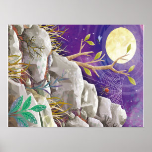 Eine Spinne auf dem Berg   Spinnen Lovers Gift Poster