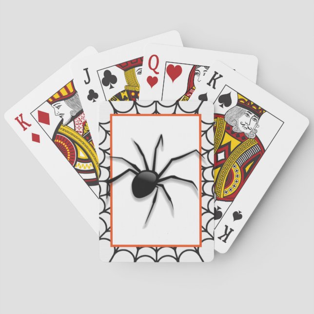 Eine Spinne und sein Web Spielkarten (Rückseite)