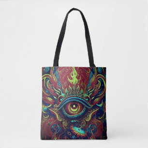Eine spirituelle Reise in Pastell: Flammendes Auge Tasche