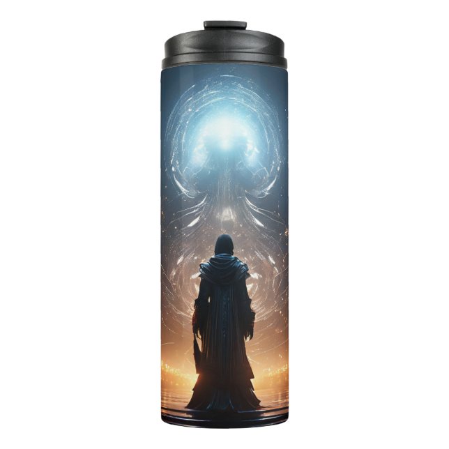 eine Spirituosenführerin, die Soule durch Thermosbecher (Vorderseite)