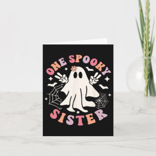 Eine Spooky Schwester Ghost Spooky Retro Familie H Karte