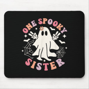 Eine Spooky Schwester Ghost Spooky Retro Familie H Mousepad