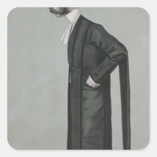 Eine sportliche Rechtsanwaltform Vanity Fair Quadratischer Aufkleber