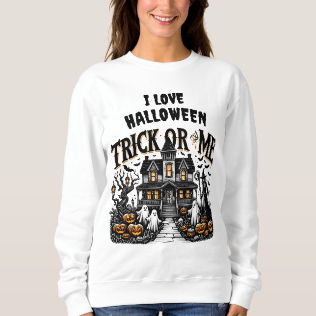 Eine sprichwörtliche Nacht mit Gespenstern und Kür Sweatshirt (Vorderseite)