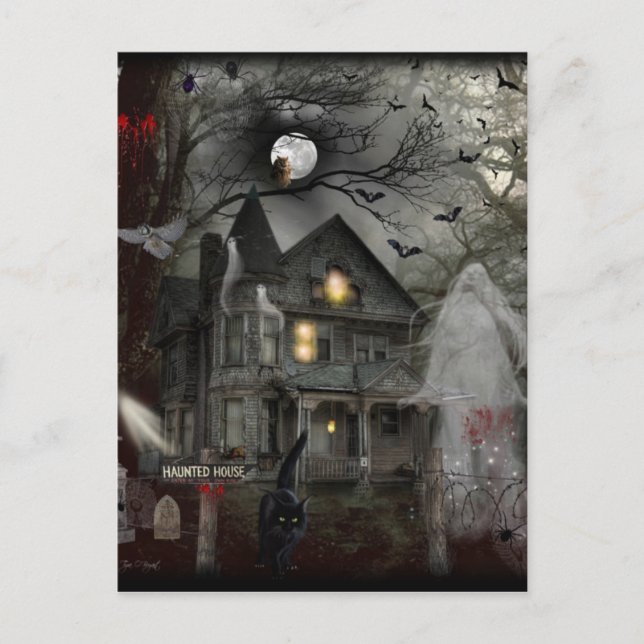 Eine Spuk Geschichte Postkarte (Vorderseite)