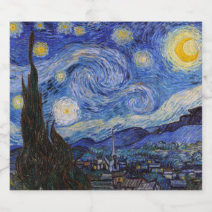 Eine Starry Night: Saint Remy von Vincent Van Gogh Bierflaschenetikett