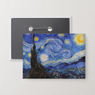 Eine Starry Night: Saint Remy von Vincent Van Gogh Button