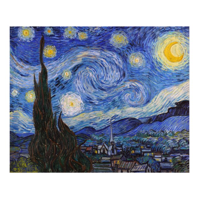 Eine Starry Night: Saint Remy von Vincent Van Gogh Fotodruck (Vorne)