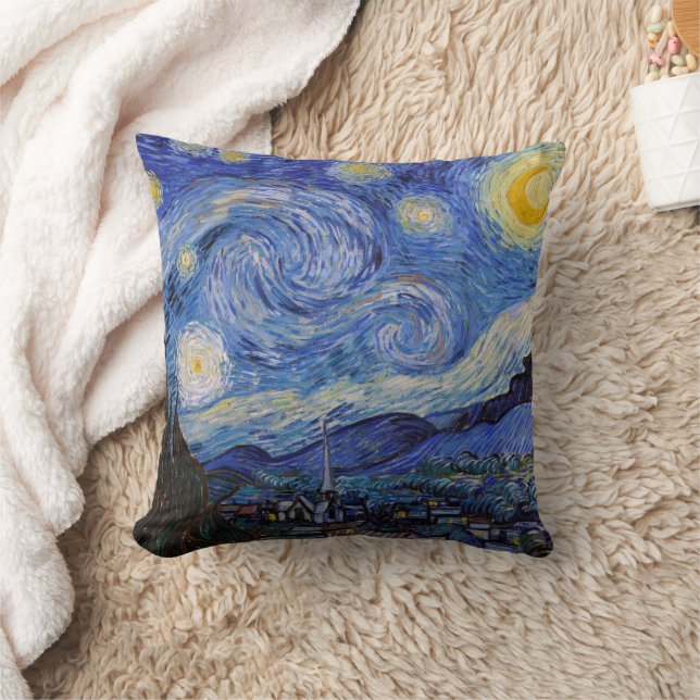 Eine Starry Night: Saint Remy von Vincent Van Gogh Kissen (Decke)