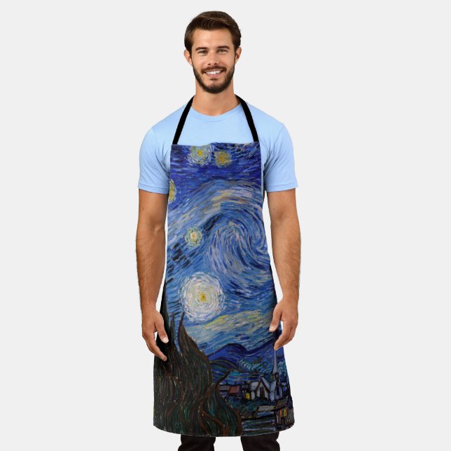 Eine Starry Night: Saint Remy von Vincent Van Gogh Schürze (Getragen)