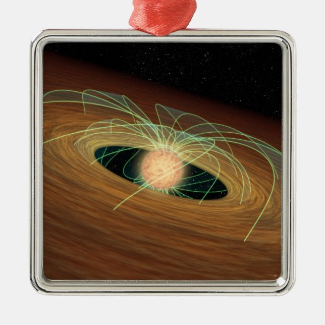 Eine staubige Planet bildende Scheibe im Orbit Ornament Aus Metall (Vorne)