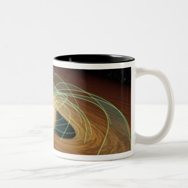 Eine staubige Planet bildende Scheibe im Orbit Zweifarbige Tasse (Rechts)