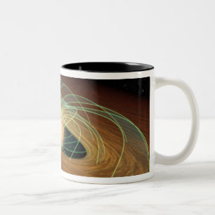 Eine staubige Planet-bildenscheibe in der Bahn Zweifarbige Tasse