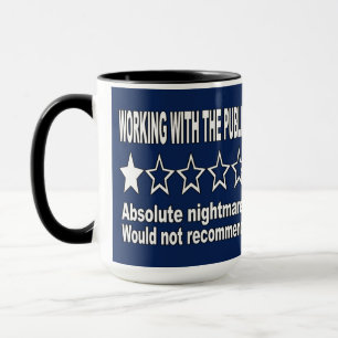 Eine Stern Bewertung Blau Tasse