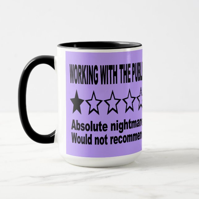 Eine Sternbewertung Lila Tasse (Links)