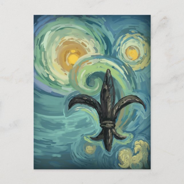 Eine Sternennacht mit Underdog Postkarten (Vorderseite)