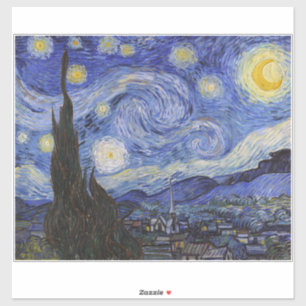 Eine Sternennacht: Saint Remy von Vincent Van Gogh Aufkleber
