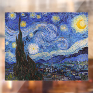 Eine Sternennacht: Saint Remy von Vincent Van Gogh Fensteraufkleber