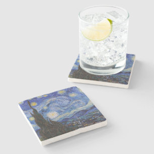 Eine Sternennacht: Saint Remy von Vincent Van Gogh Steinuntersetzer