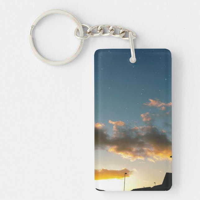 Eine sterngekrönte Straße Schlüsselanhänger (Vorderseite)