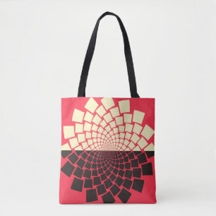 Eine stilisierte Blume, die aus dem Wasser hervorg Tasche