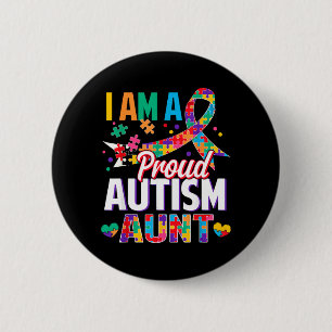 Eine stolze Autismus-Tante Autismus-Bewusstseins-P Button