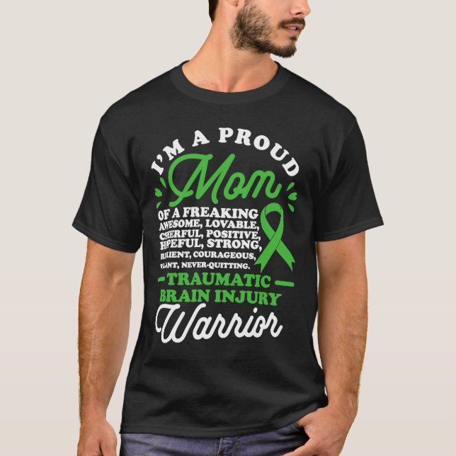 Eine stolze Mama traumatischer Gehirnverletzung ei T-Shirt (Vorderseite)