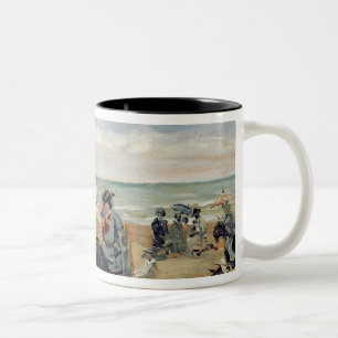 Eine Strand-Szene Zweifarbige Tasse