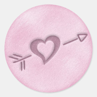 Eine Strandhochzeitstickerin (rosa) Runder Aufkleber