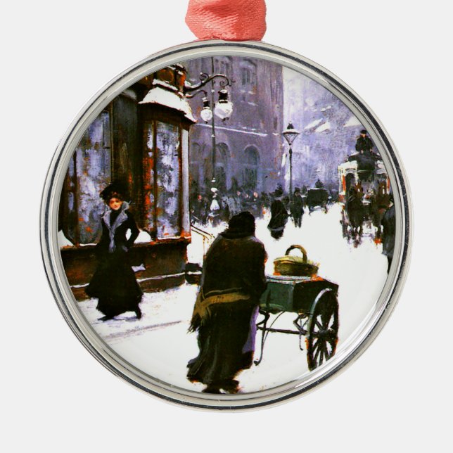 Eine Straße im Winter, Kopenhagen, Ornament Aus Metall (Vorne)
